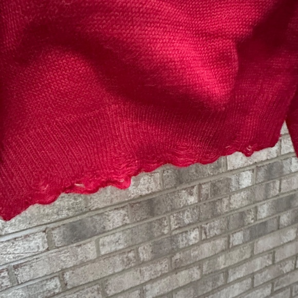 NEW Wildfox Merry Red Yarn Knit Sweater - Women's Small - Picture 6 of 6